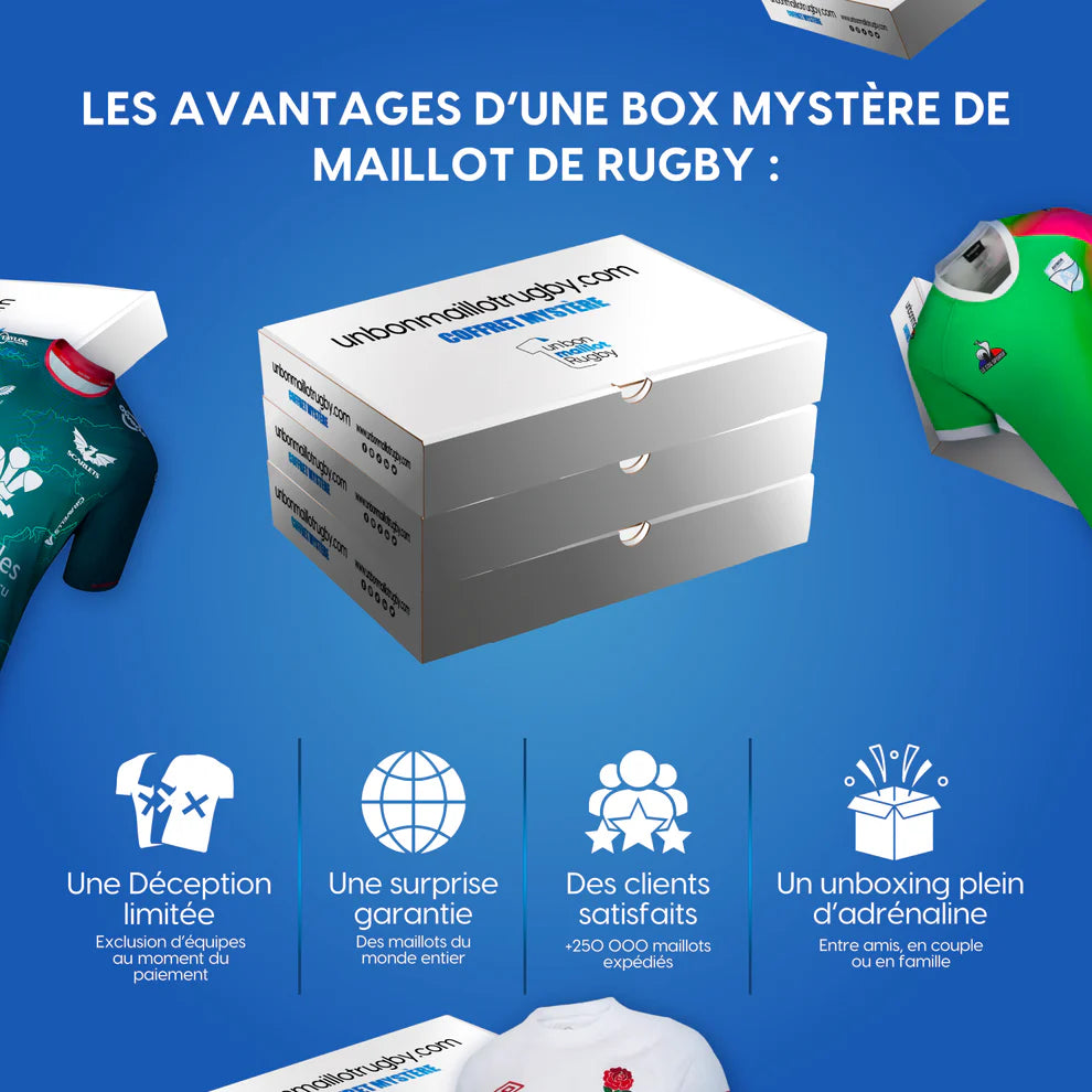 Mystery rugby-trøje boks - Børn 🏉