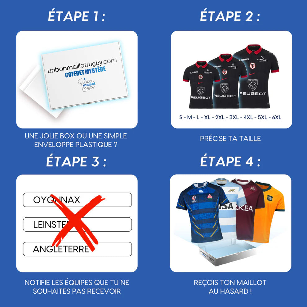 Mystery rugby-trøje boks - Børn 🏉